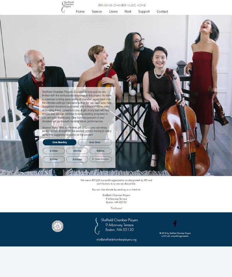 Custom-Built And Responsive Website Design In London - Sheffield Chamber Players